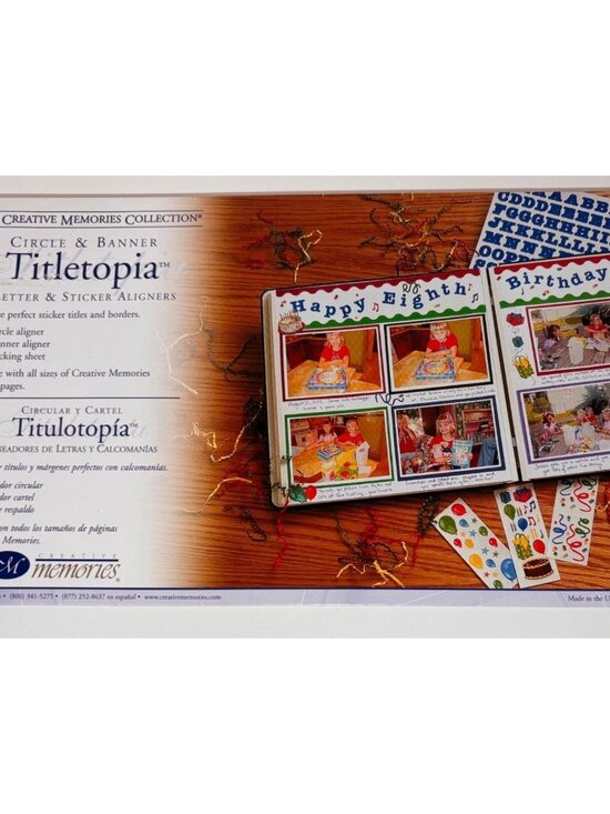 Creative Memories Titletopia Circle & Banner Letter & Sticker Aligner for Titles - Picture 3 of 6